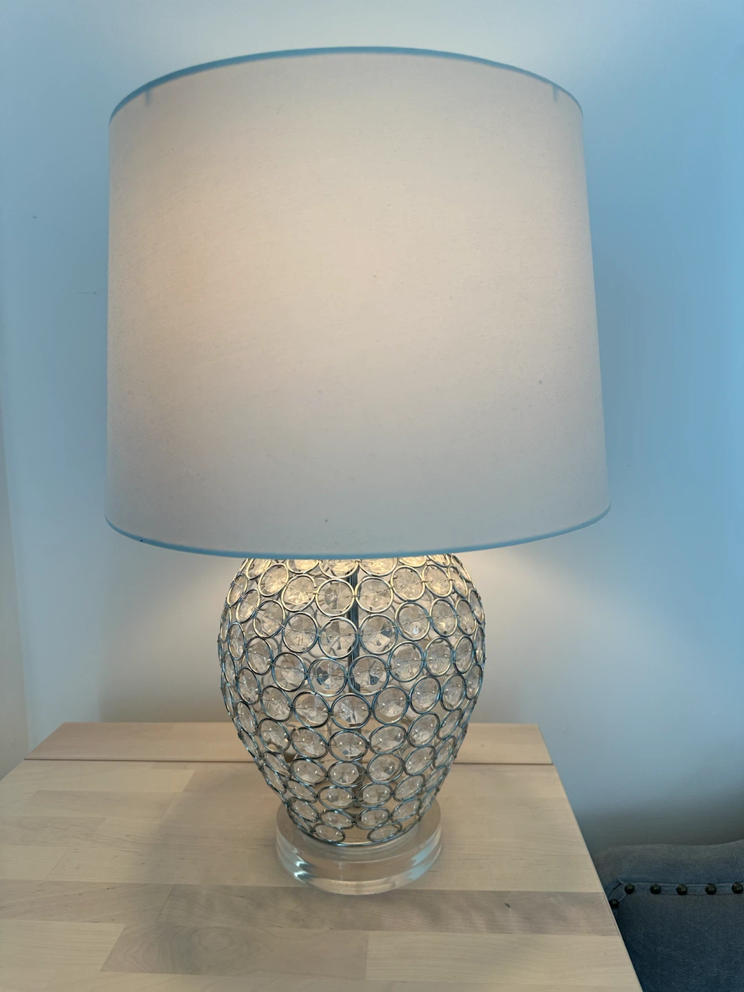 Table Lamp with Crystal Base - 2 pcs