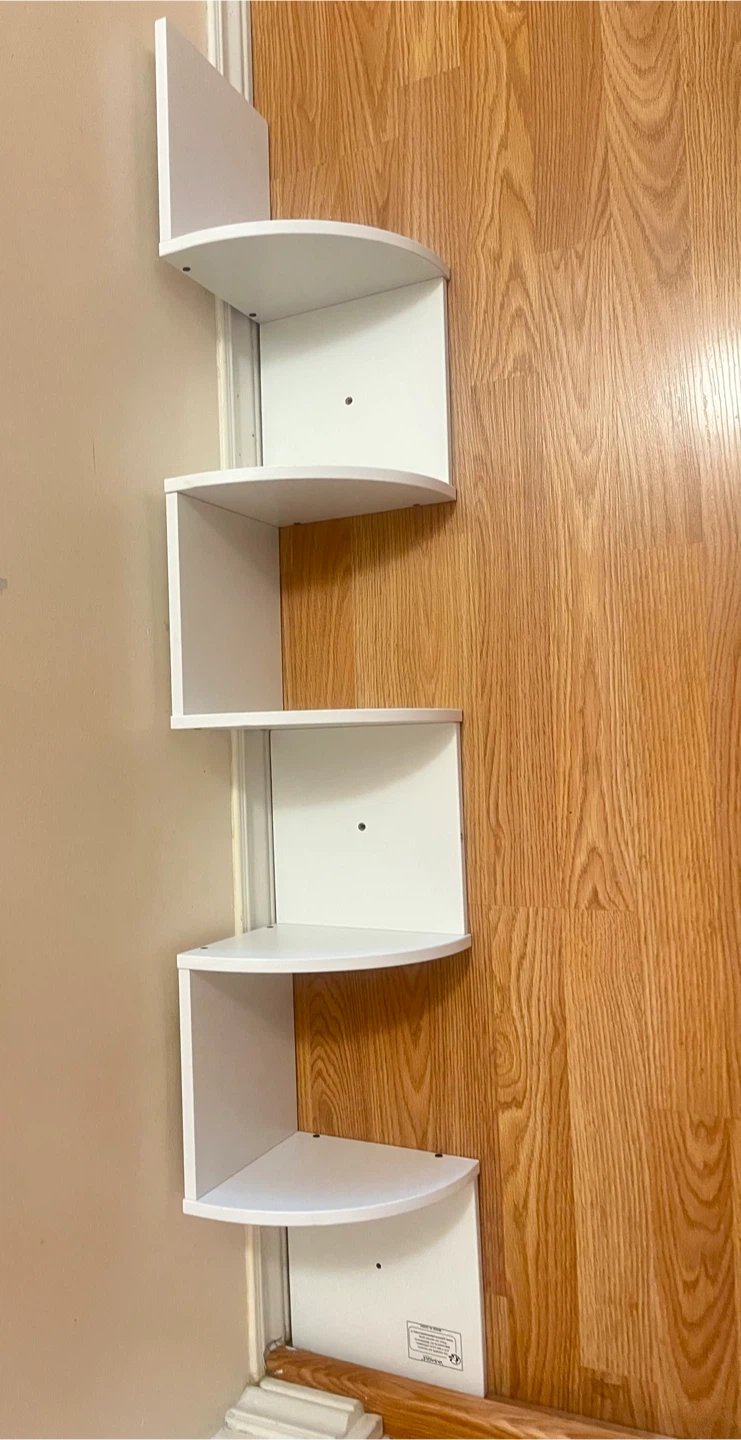 White 5-Tier Corner Shelf