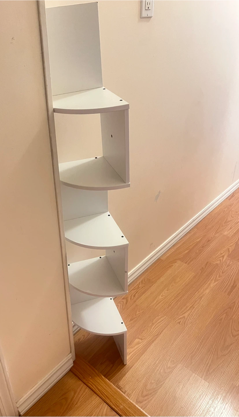 White 5-Tier Corner Shelf - photo 2