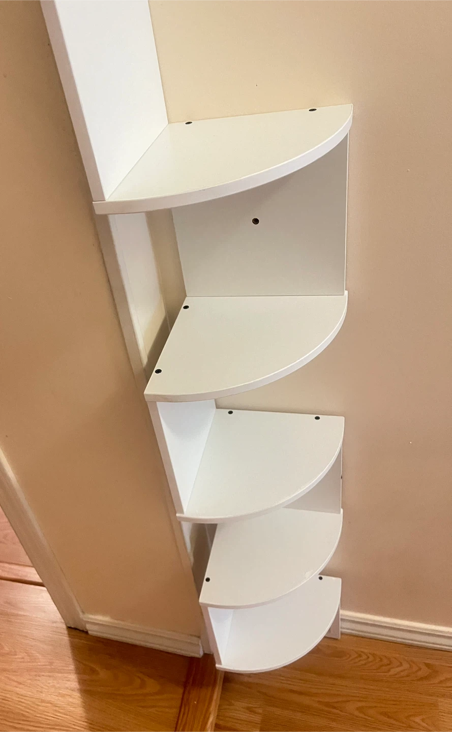 White 5-Tier Corner Shelf - photo 3