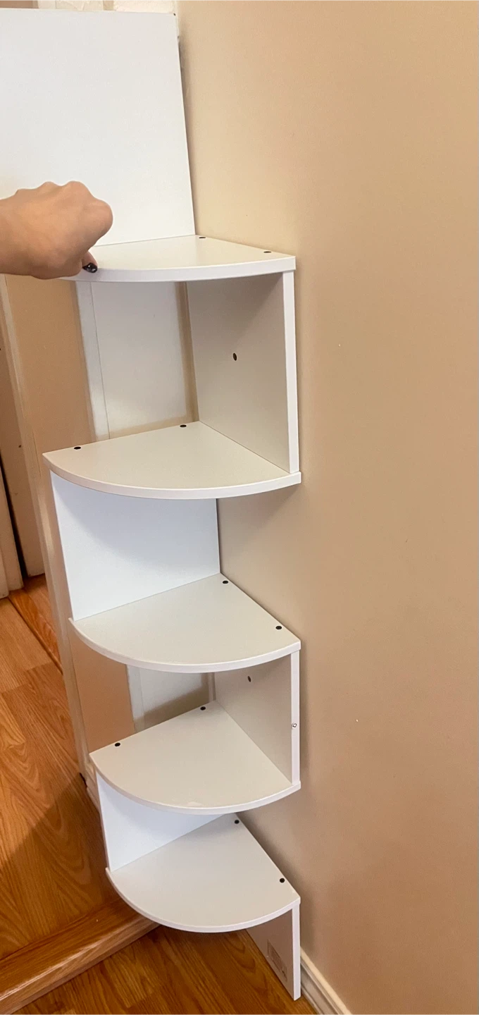 White 5-Tier Corner Shelf - photo 4