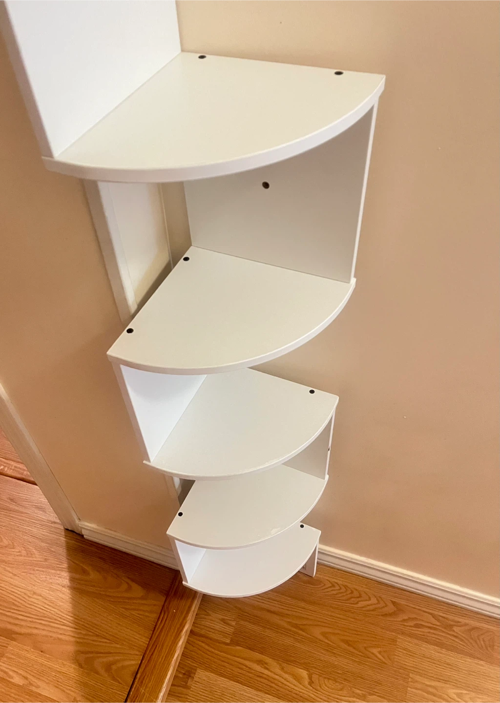 White 5-Tier Corner Shelf - photo 5