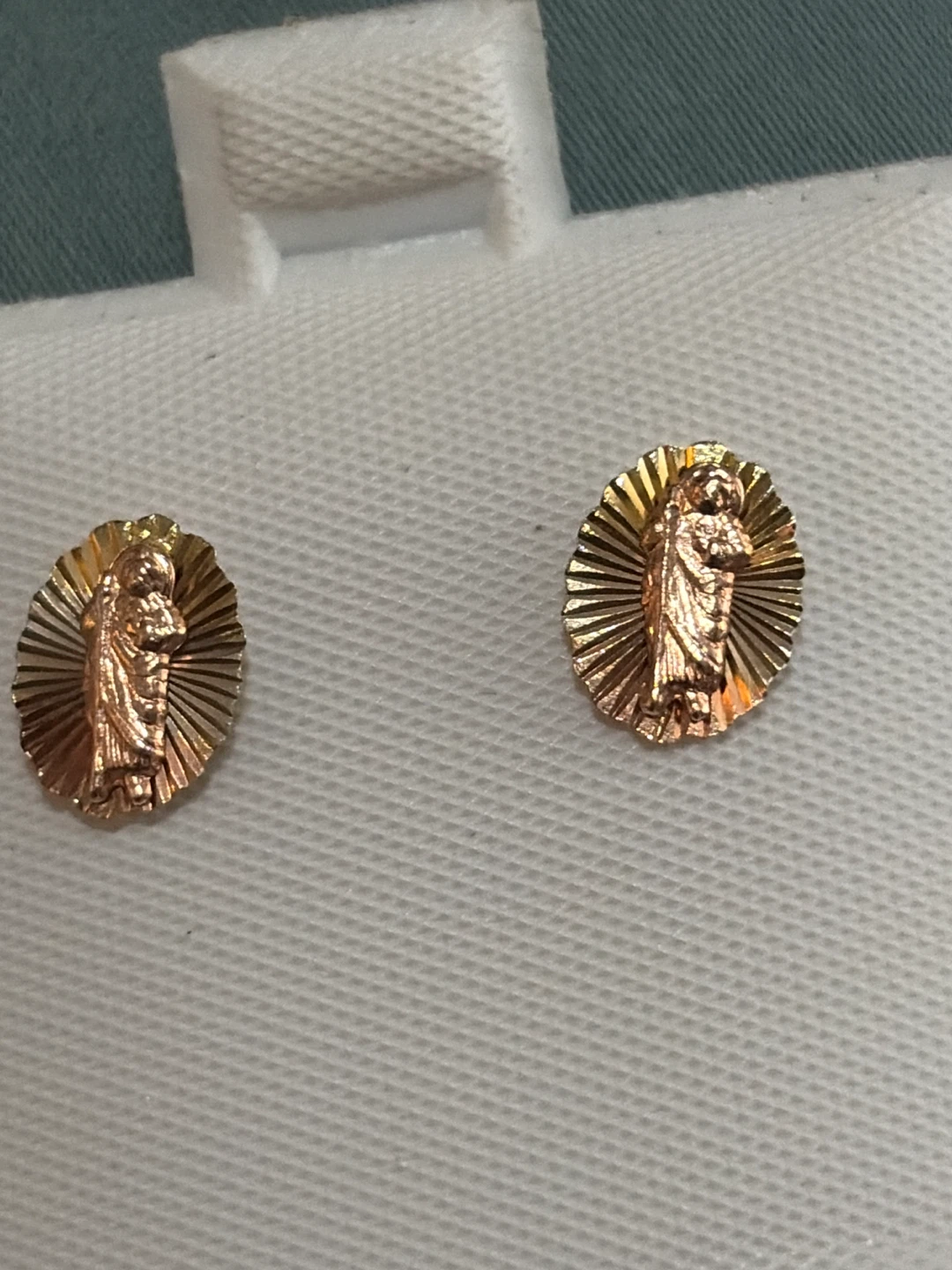 14k Gold Saint Earrings - photo 4