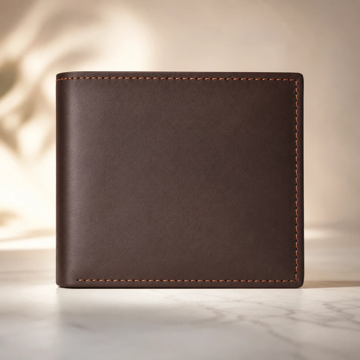 New Men’s Brown Bifold Wallet – ID Window & Card Slots