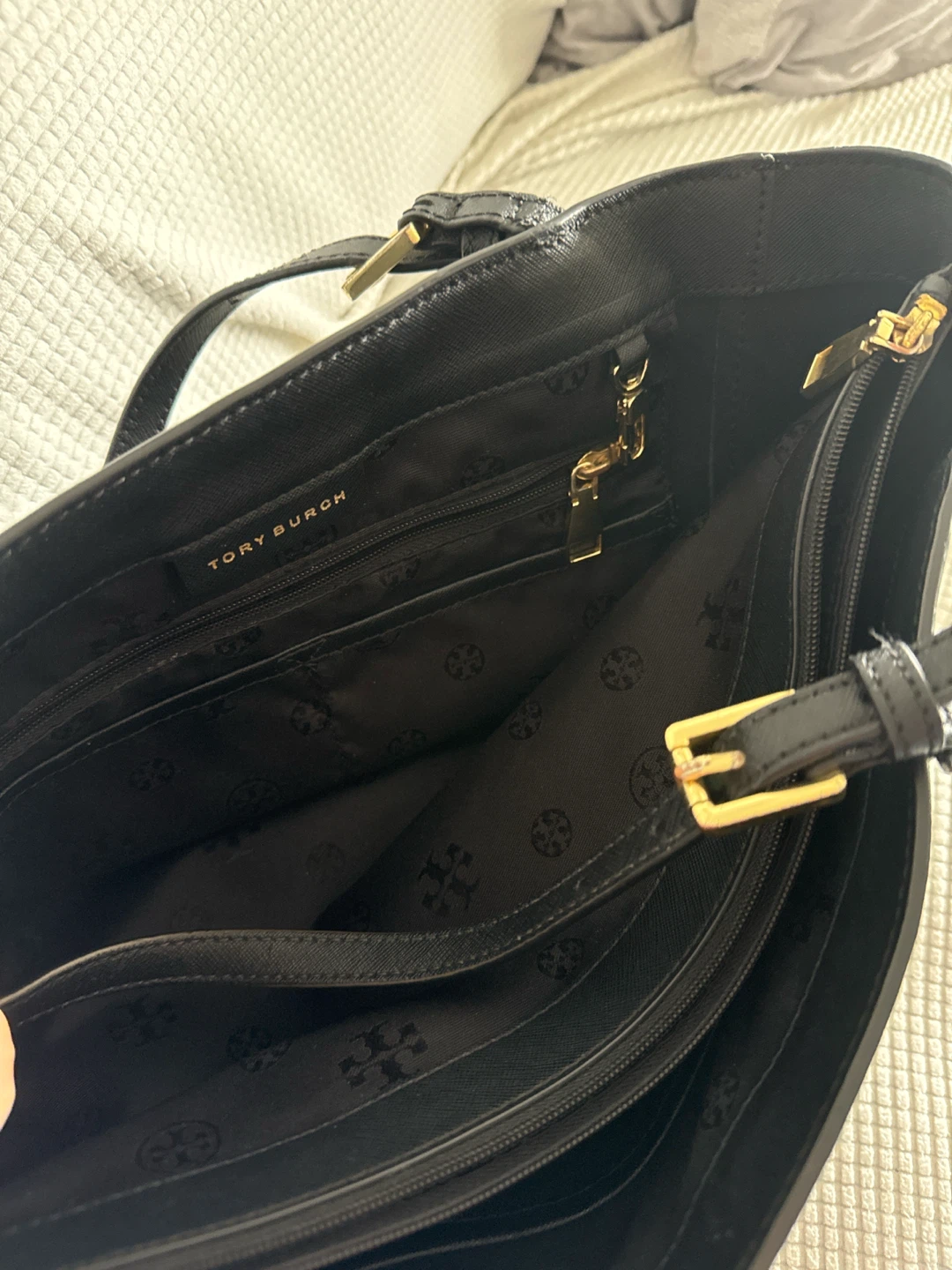 Tory Burch Black Leather Tote Bag - photo 2