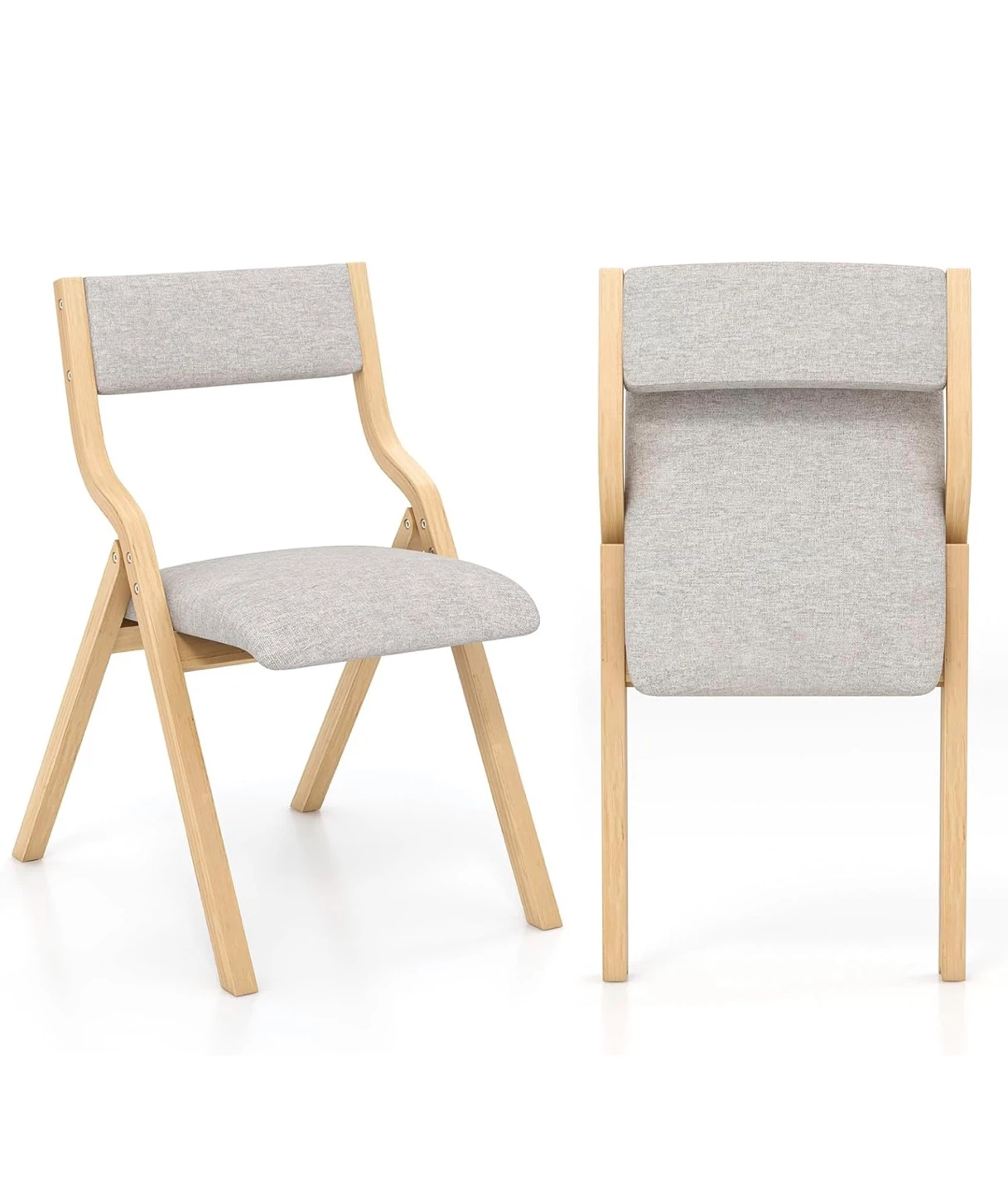Giantex No Assembly Folding Dining Chairs Set of 2 - photo 2