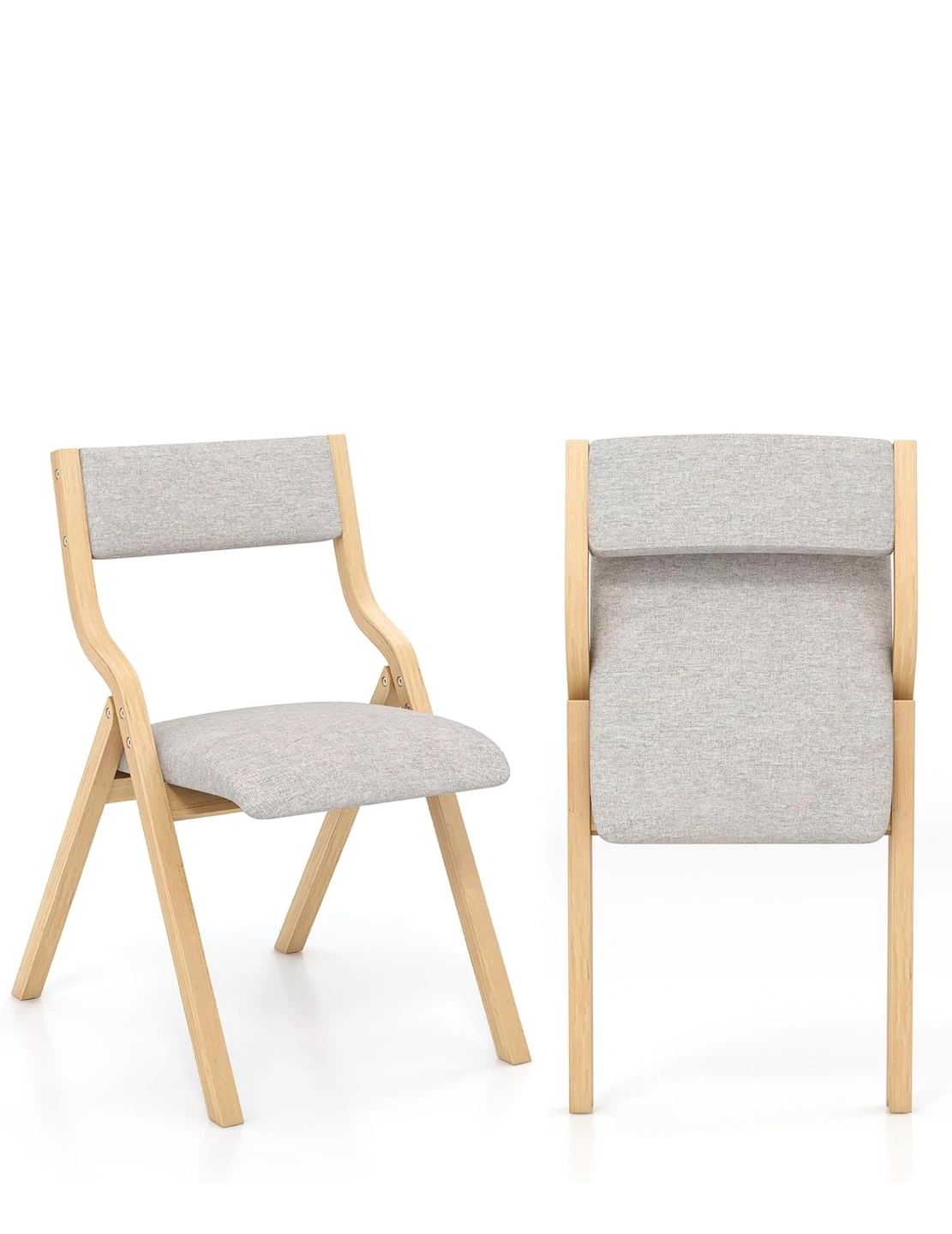 Giantex No Assembly Folding Dining Chairs Set of 2 - photo 5
