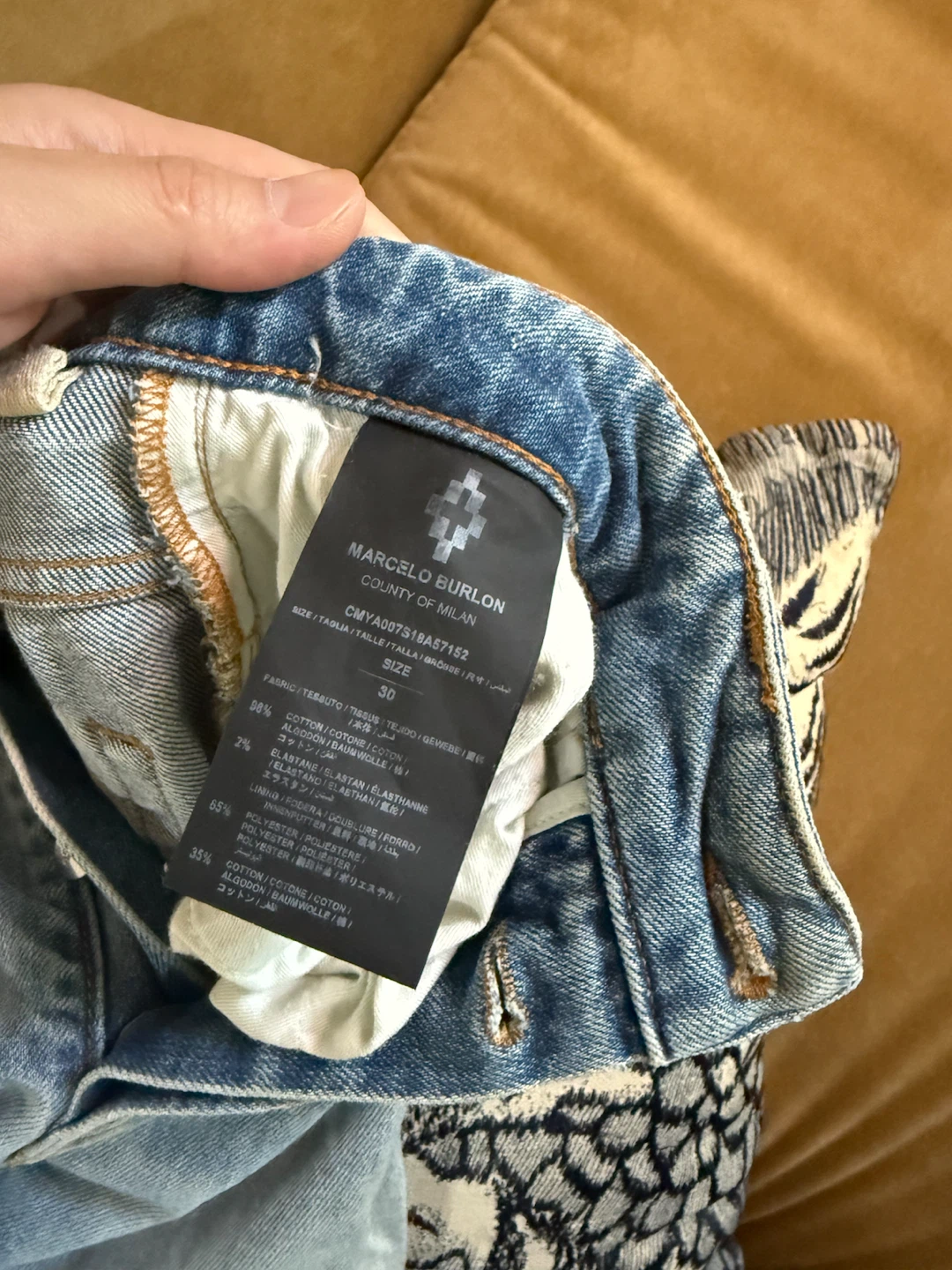 Marcelo Burlon 2-tone Jeans - Size 30 - photo 4