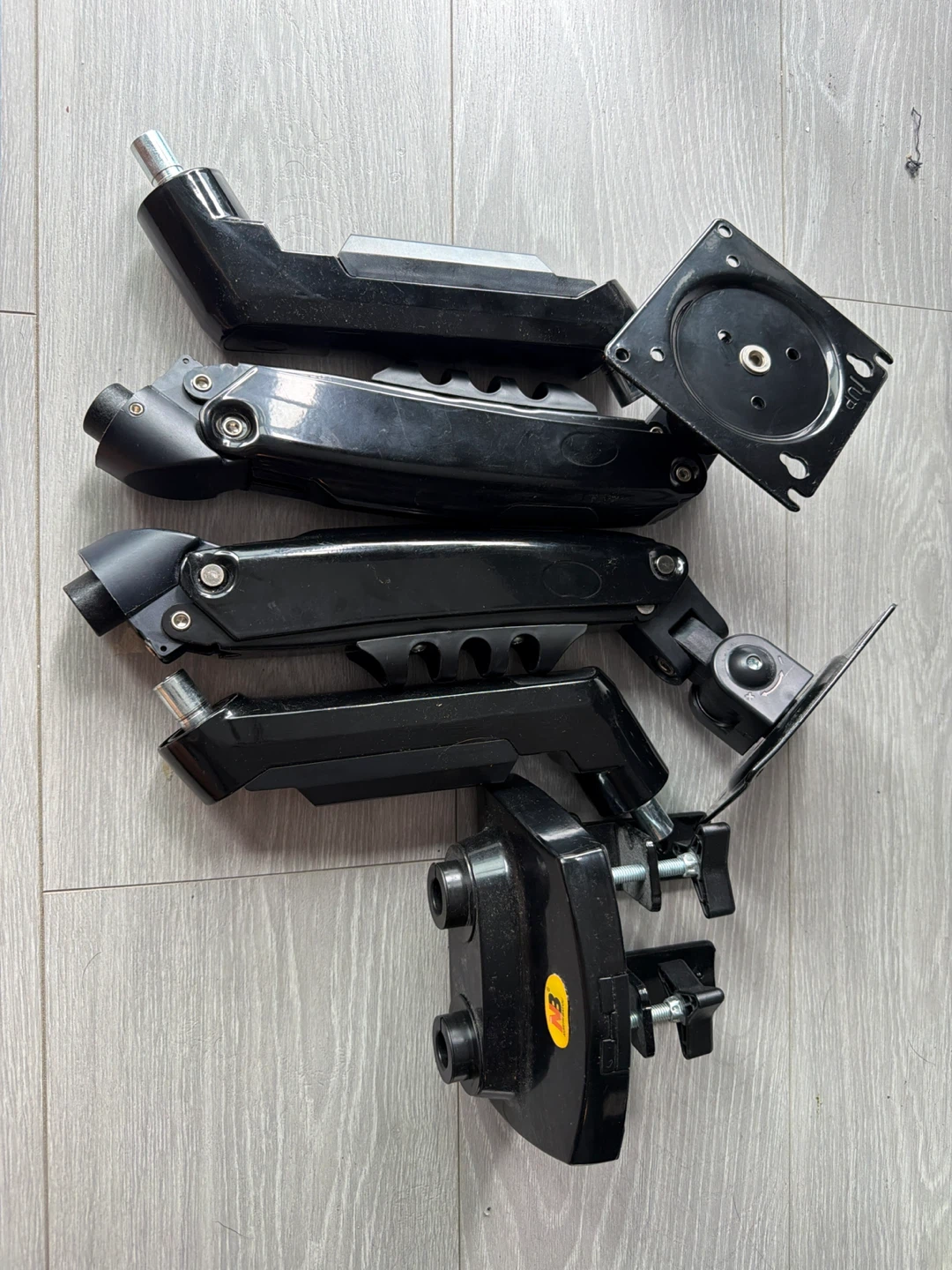 Black Dual Monitor Desk Mount Stand