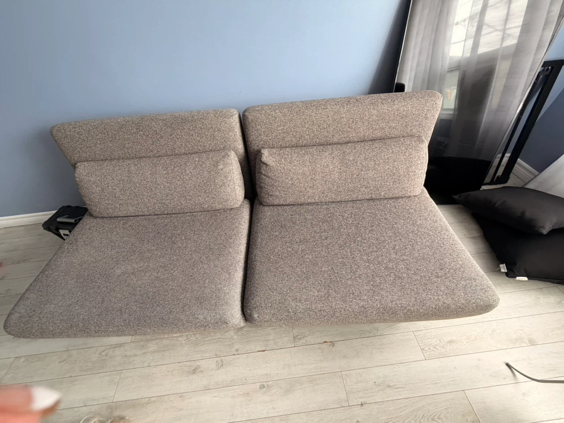 Grey fabric accent sofa  bed