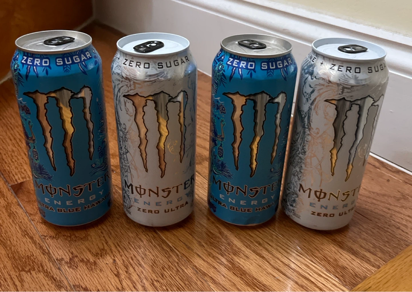 Monster Energy Zero Sugar Ultra Blue Hawaii & Zero Ultra 4 Cans