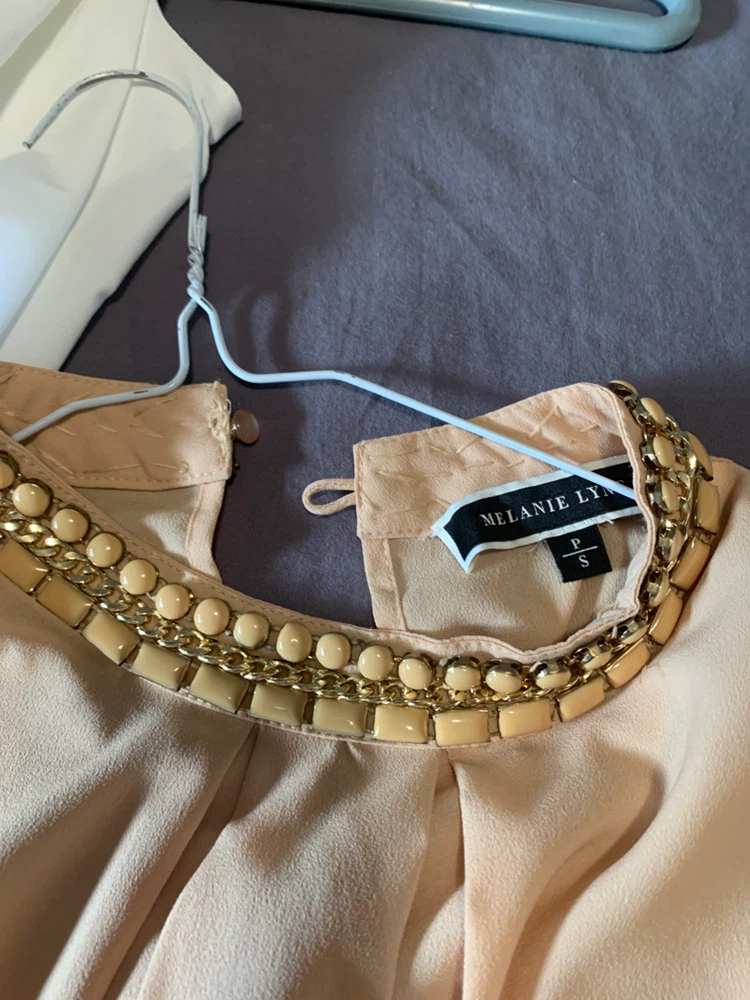 Melanie Lyne Beaded Neckline Blouse - Size P - photo 2