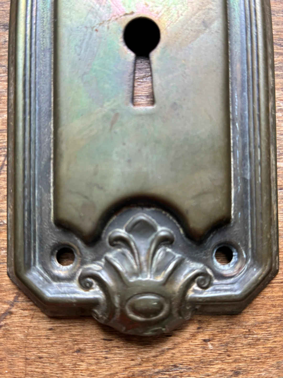 Antique Victorian art nouveau Hardware c.1900 Door knob lock - photo 2