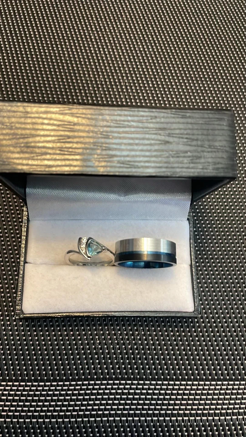 Ring Set with Blue Stone