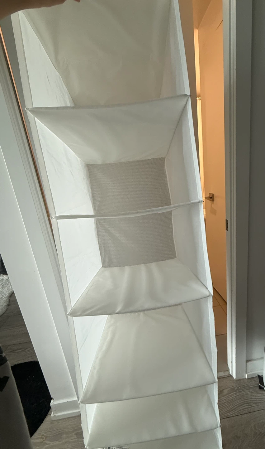Ikea SKUBB White Fabric Hanging Closet Organizer Shelves - photo 2