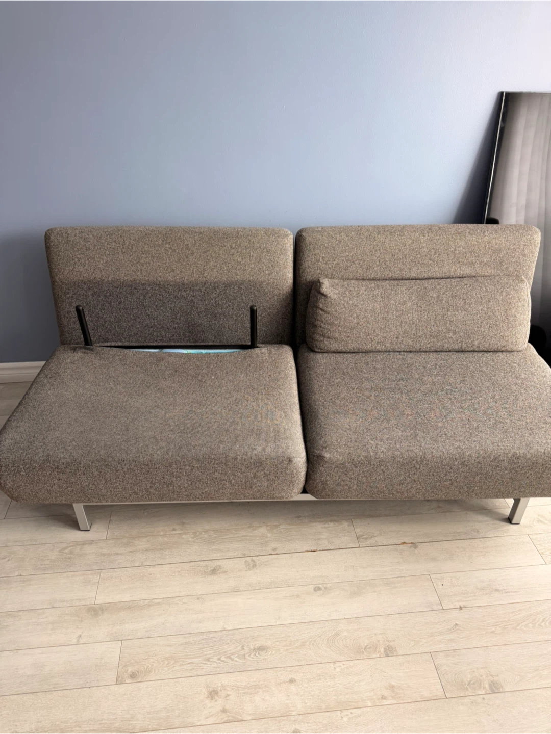Grey fabric accent sofa  bed - photo 4
