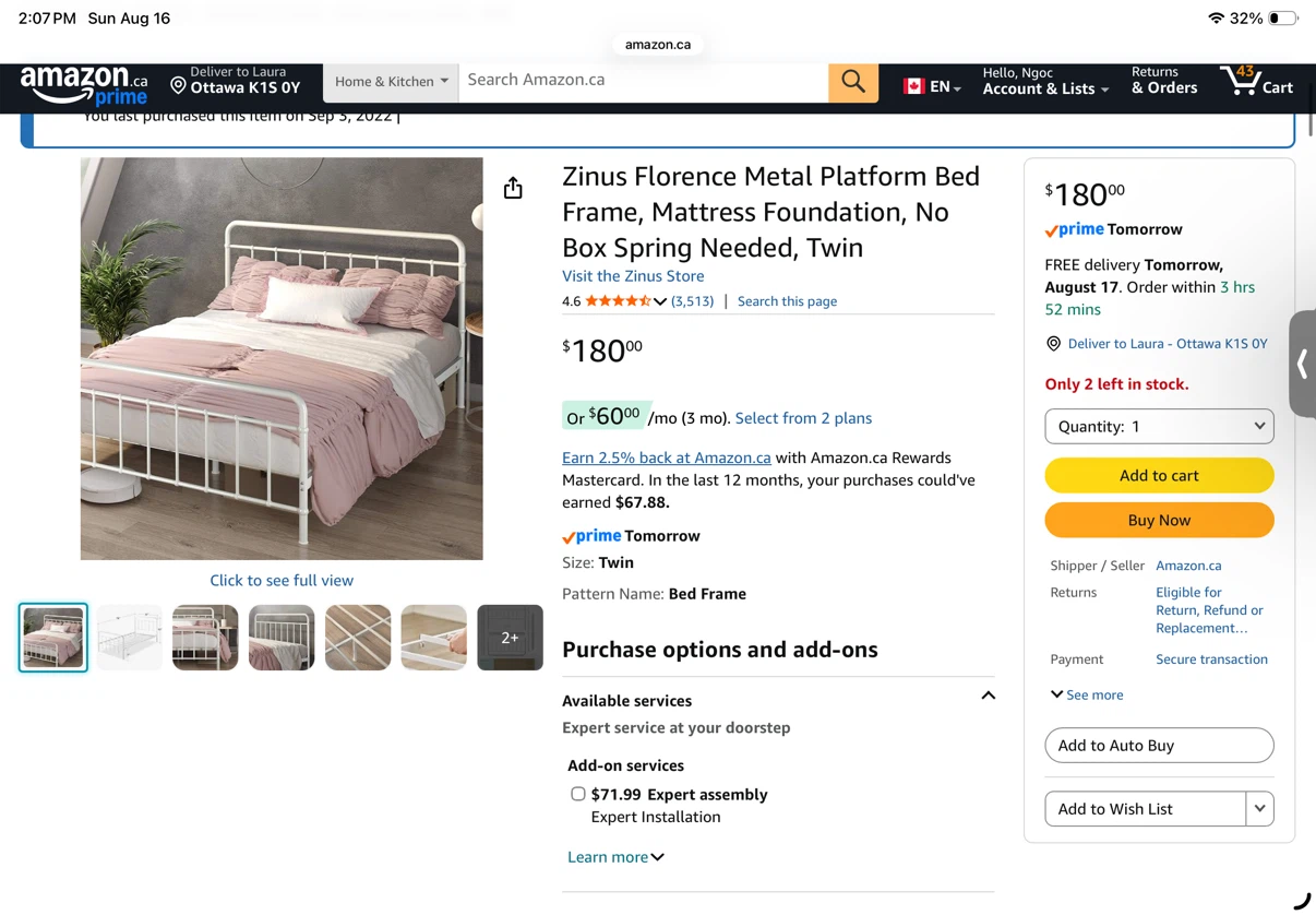 Bed frame and mattress set - photo 3