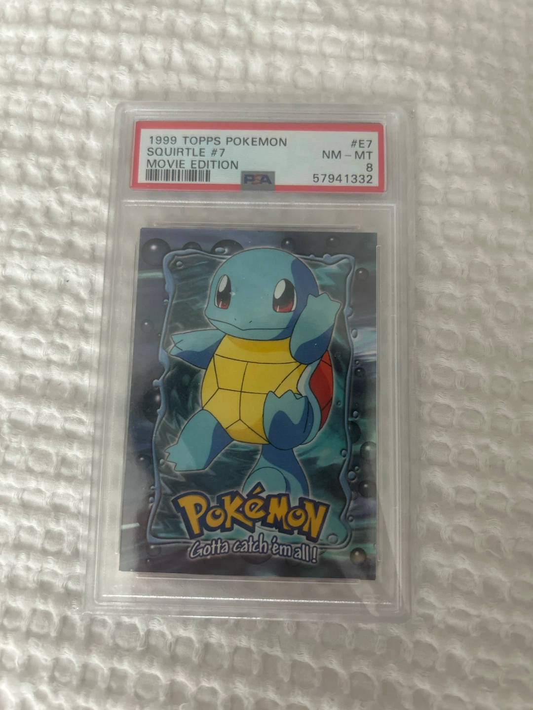 1999 Topps Pokemon Squirtle #7 Movie Edition Card