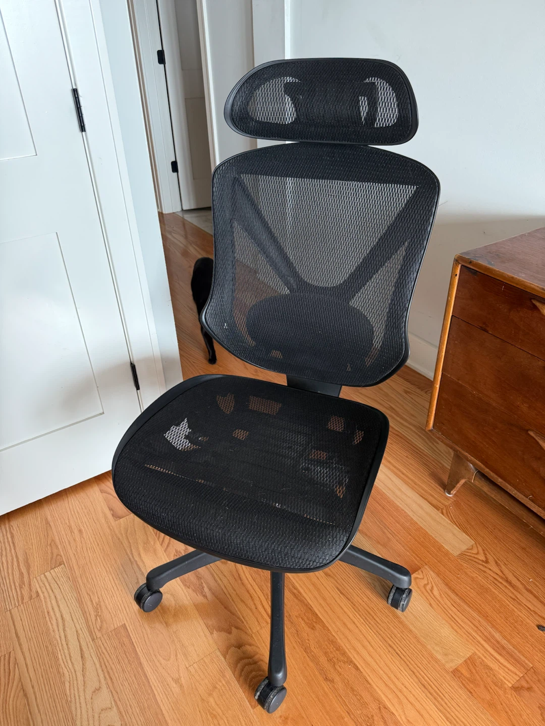 Dexley Black Mesh Office Chair with Headrest