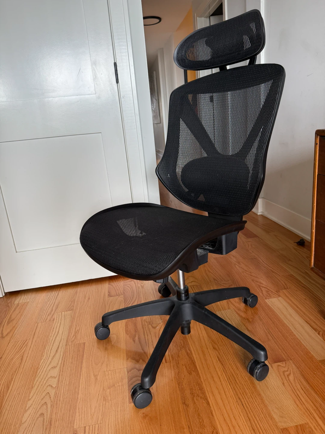 Dexley Black Mesh Office Chair with Headrest - photo 2