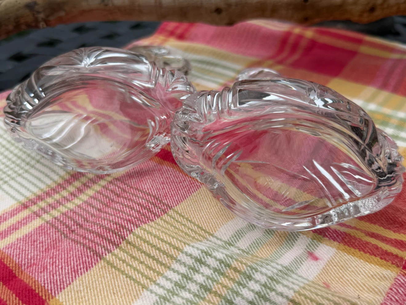 Vintage Bohemia Czech Crystal Oil and Vinegar Cruets - photo 3