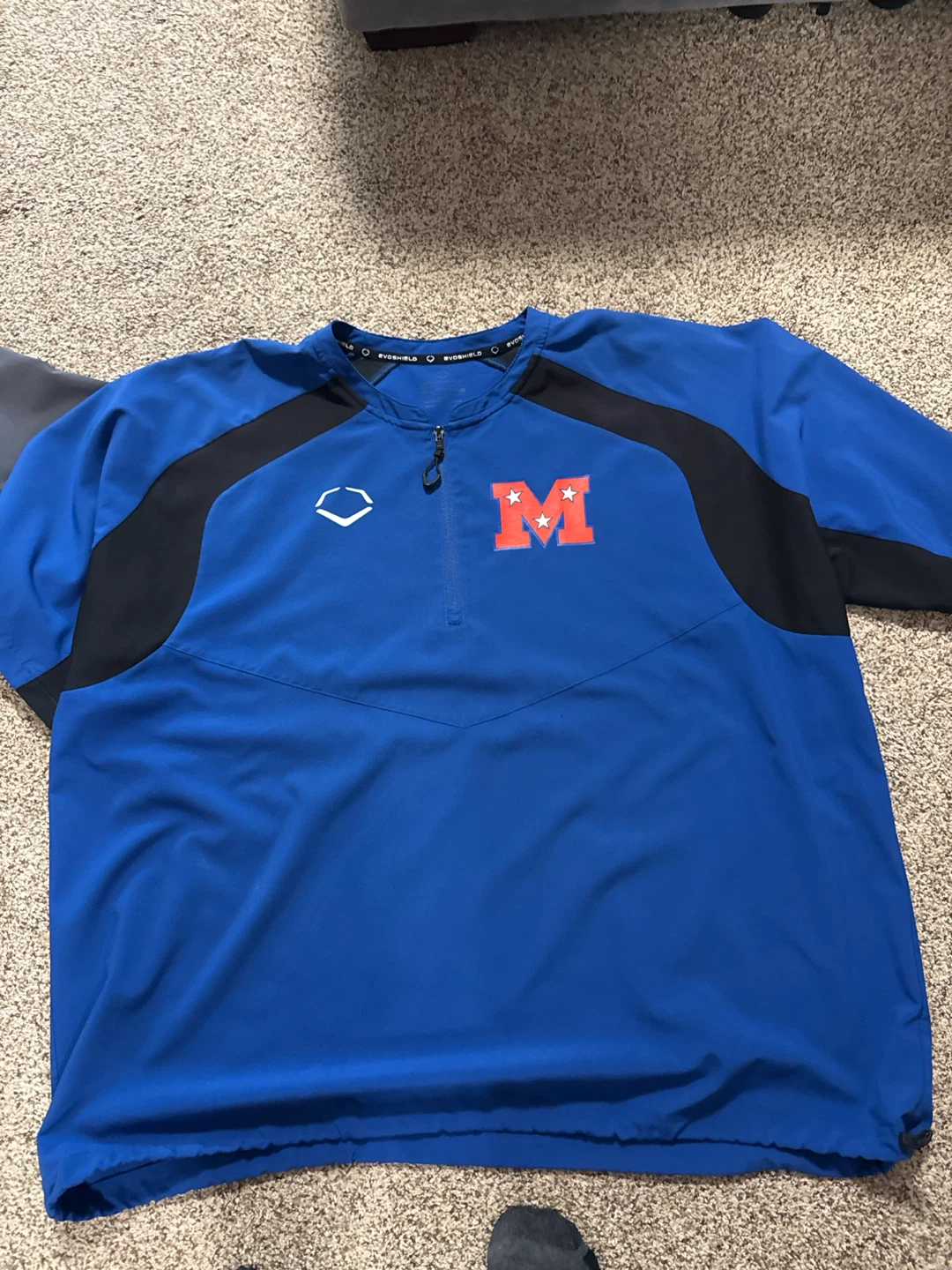 A lot of 3 white/gray/blue Evoshield Baseball Pullover Jacket’s - photo 3