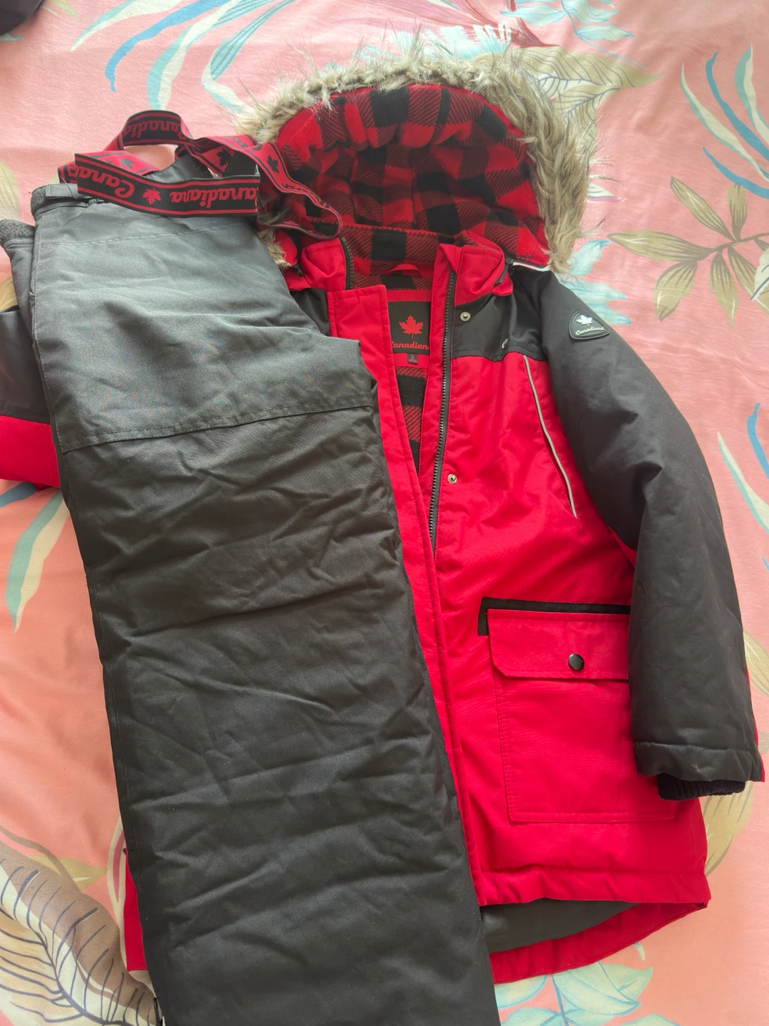 Canadian Kids Winter Snowsuit Set