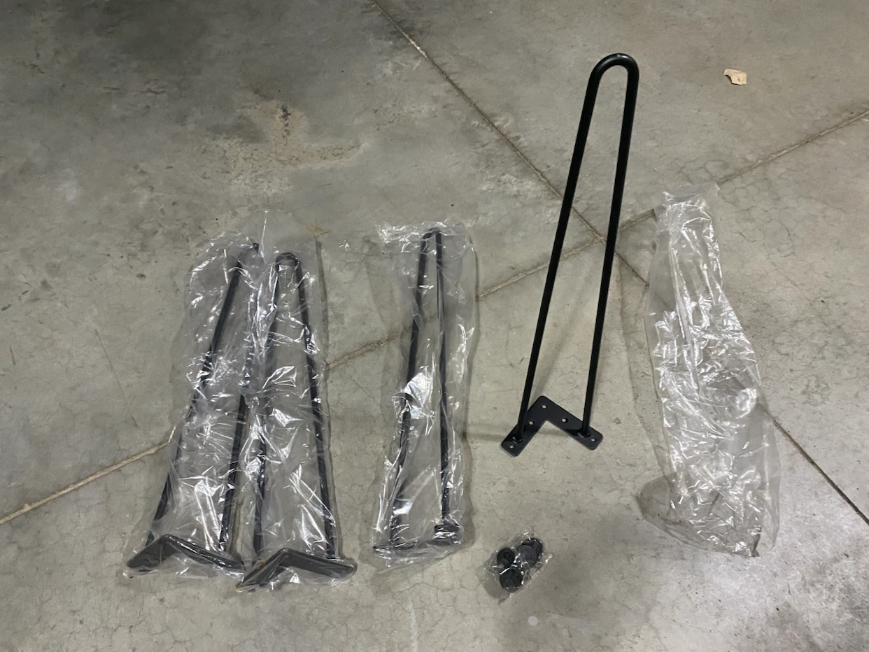 Set of 4 Black Metal Hairpin Legs - photo 5