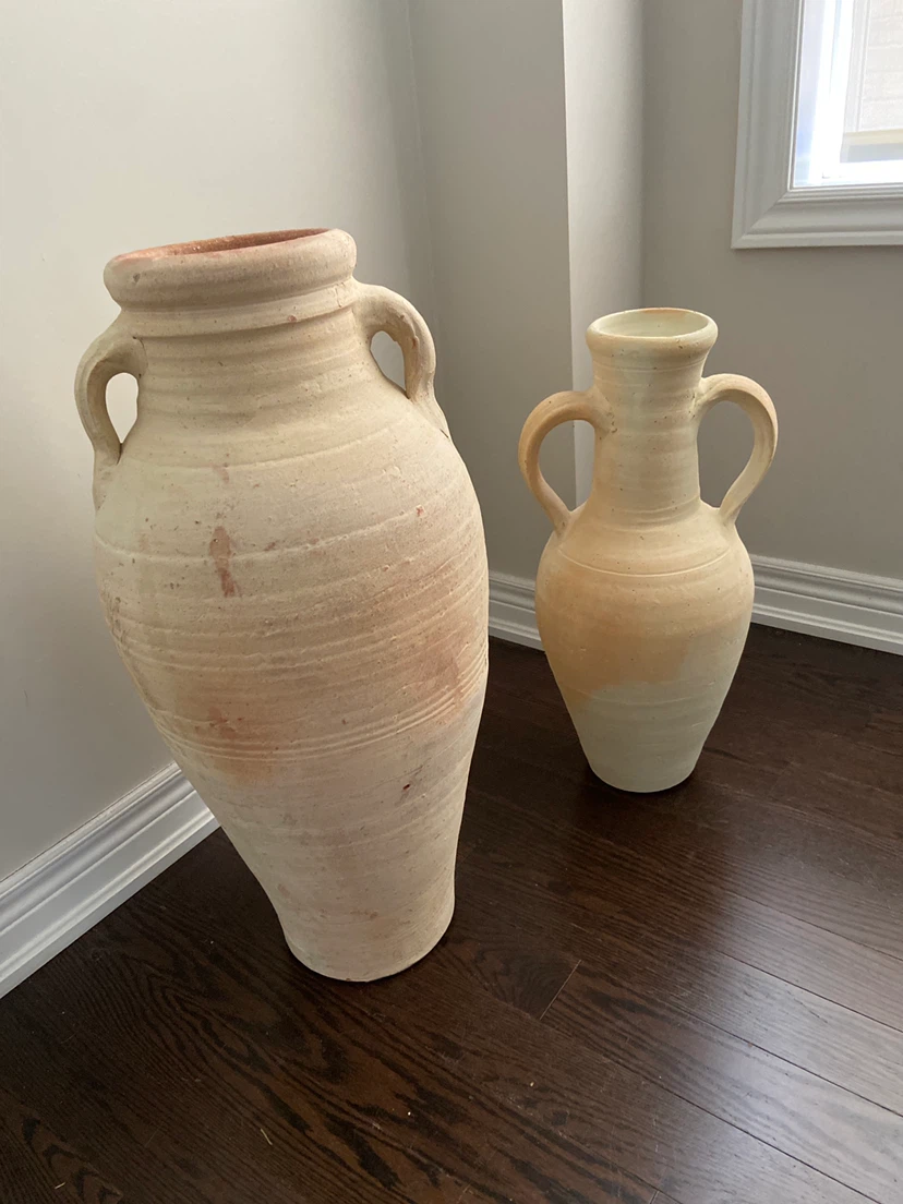 Two Vintage Terracotta Amphora Vases - photo 2