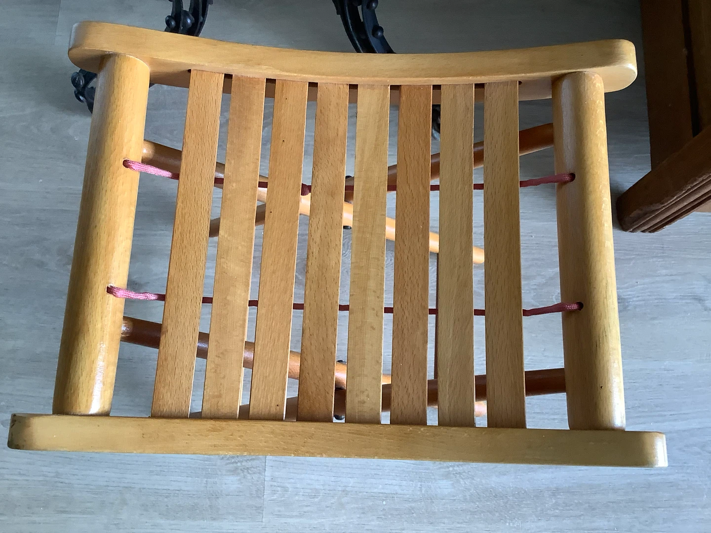 Vt MCM Nevco Style Collapsible Slatted Wood Stool 🐞