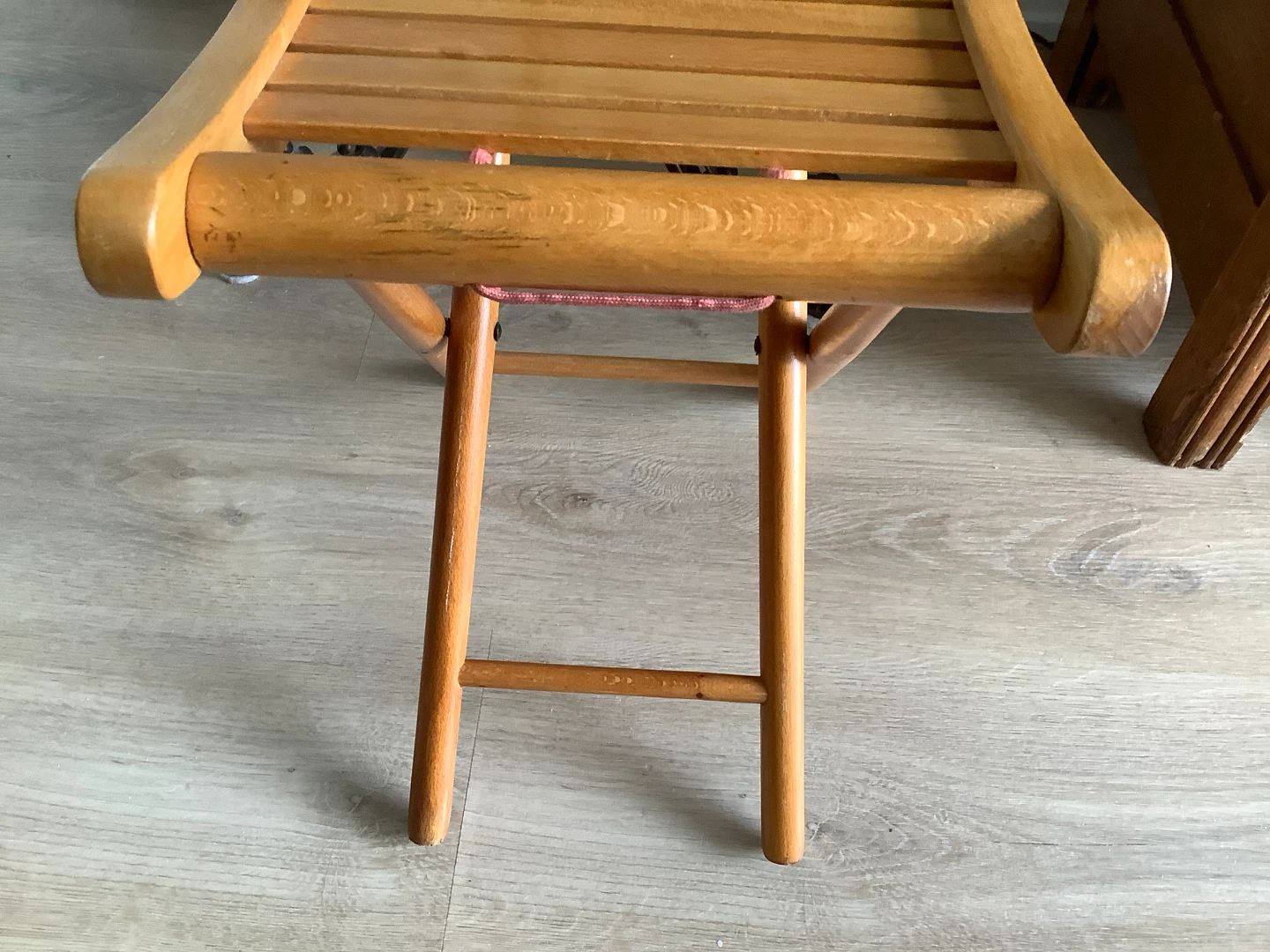 Vt MCM Nevco Style Collapsible Slatted Wood Stool 🐞 - photo 3