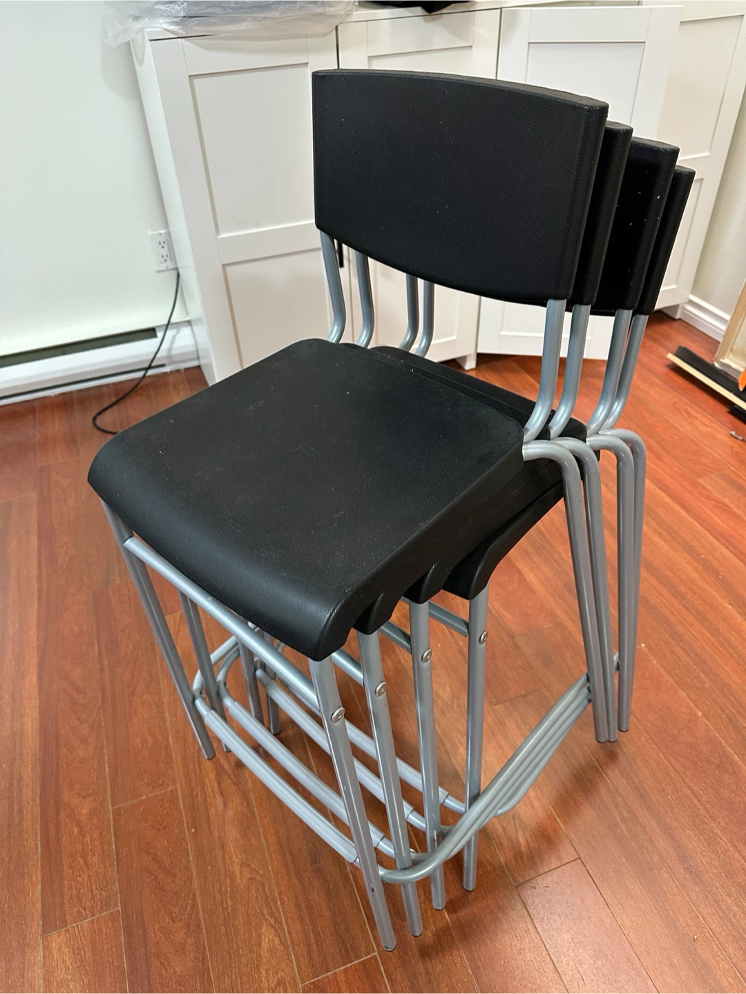 Stackable Kitchen High Chairs (Set of 4)