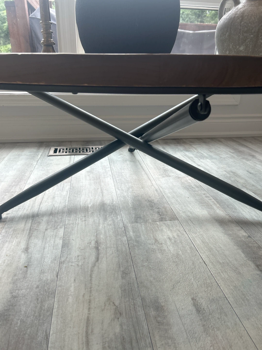 Glass Top Coffee Table with Metal Base - photo 2