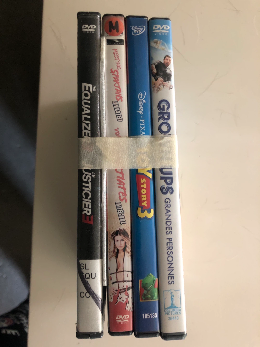 Grown Ups and The Equalizer DVDs