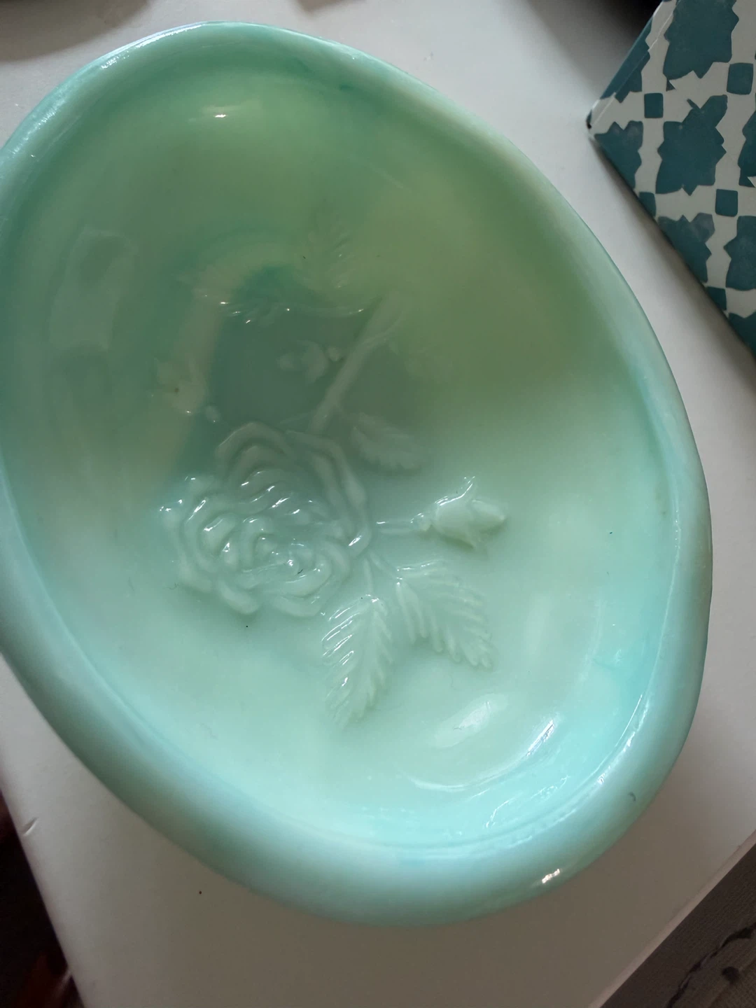 Avon Jadeite Glass Trinket Dish - photo 2