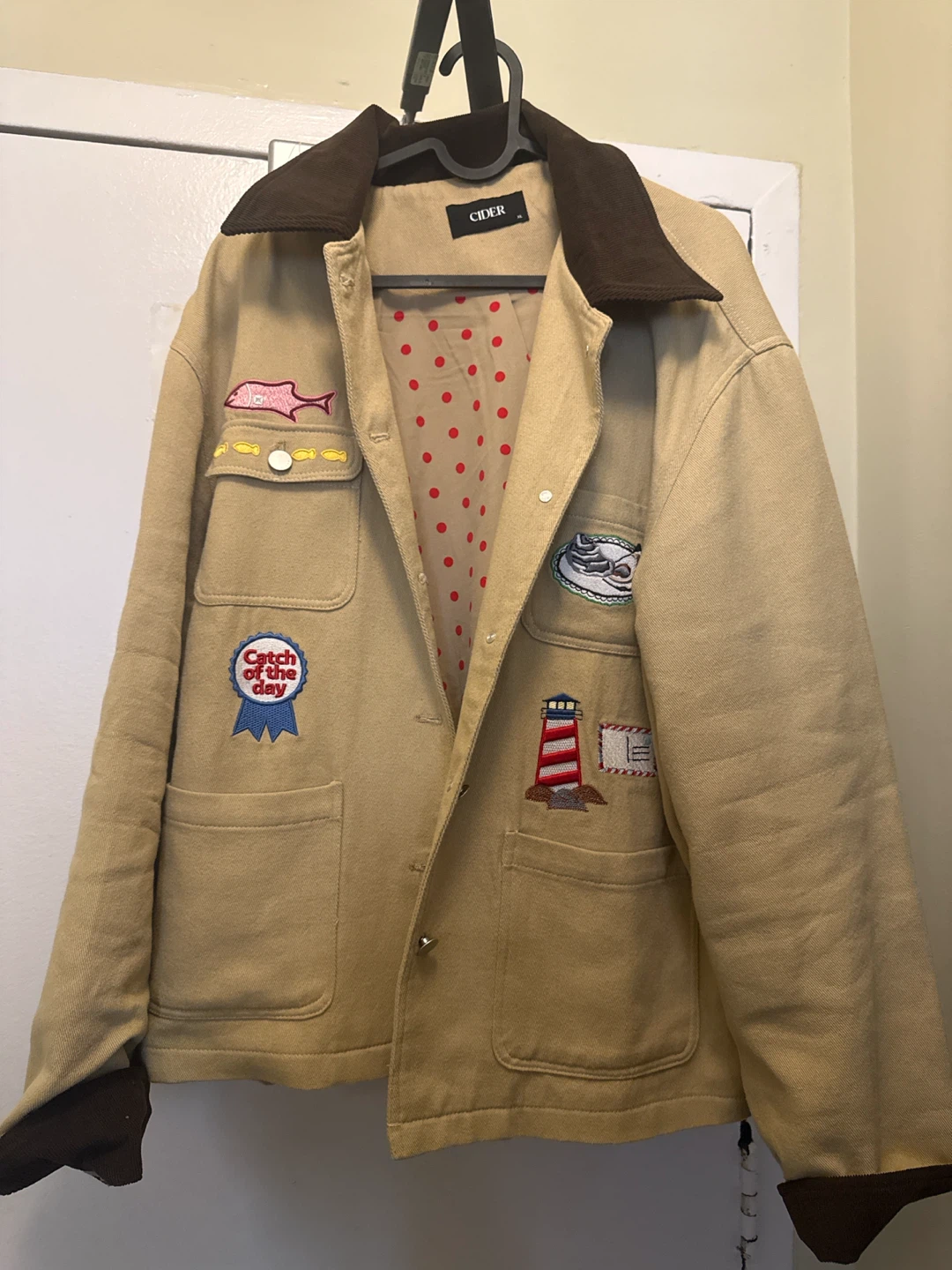 CIDER Beige Embroidered Jacket