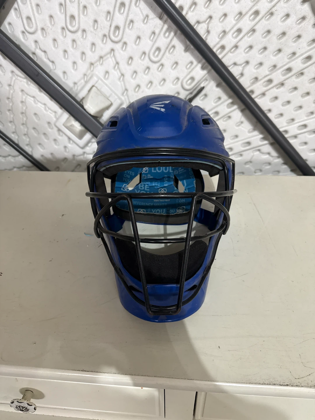 Easton Blue Baseball Catcher's Helmet - photo 2