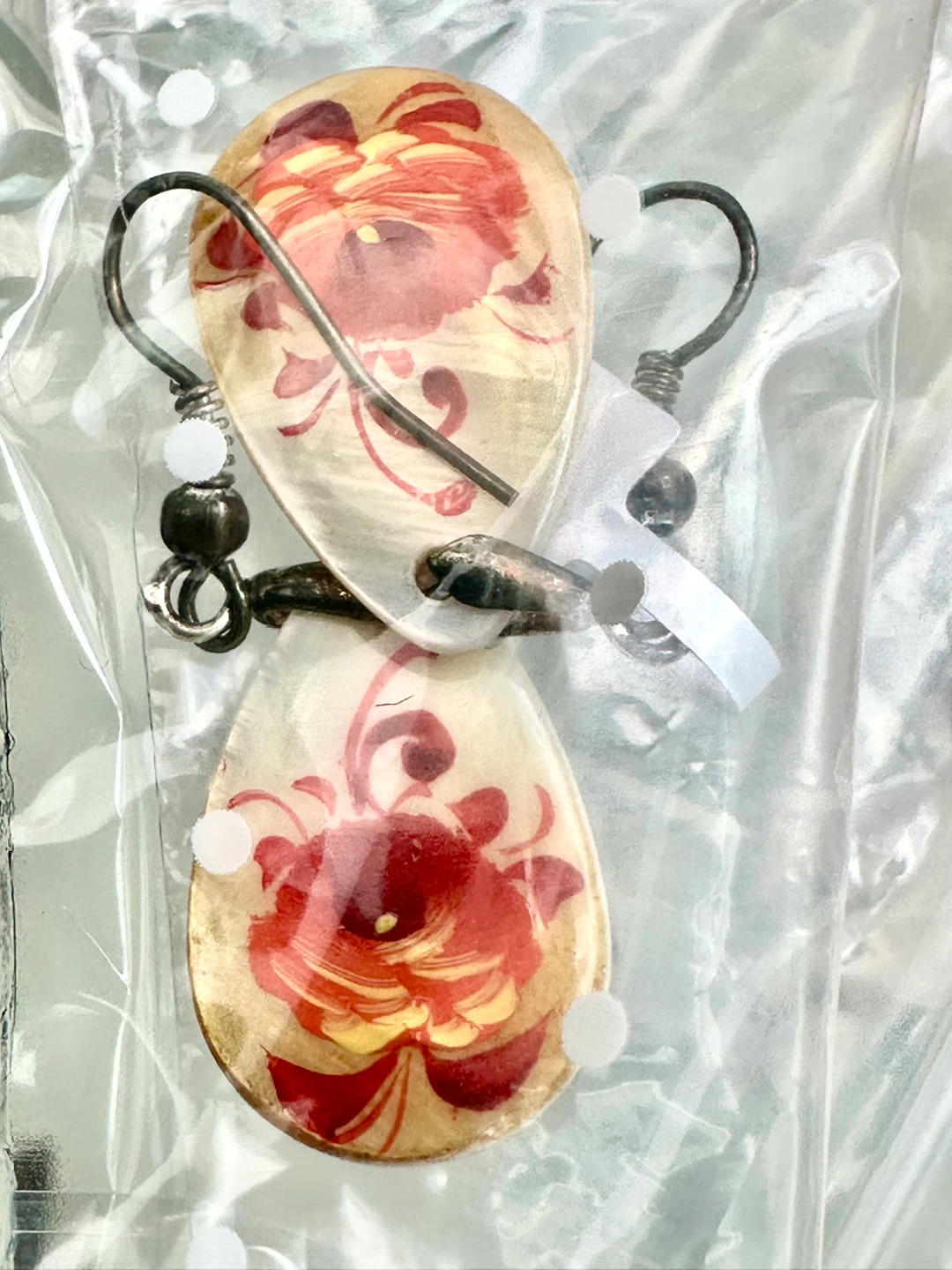 Brand New gift-packed Floral Teardrop Dangle Earrings