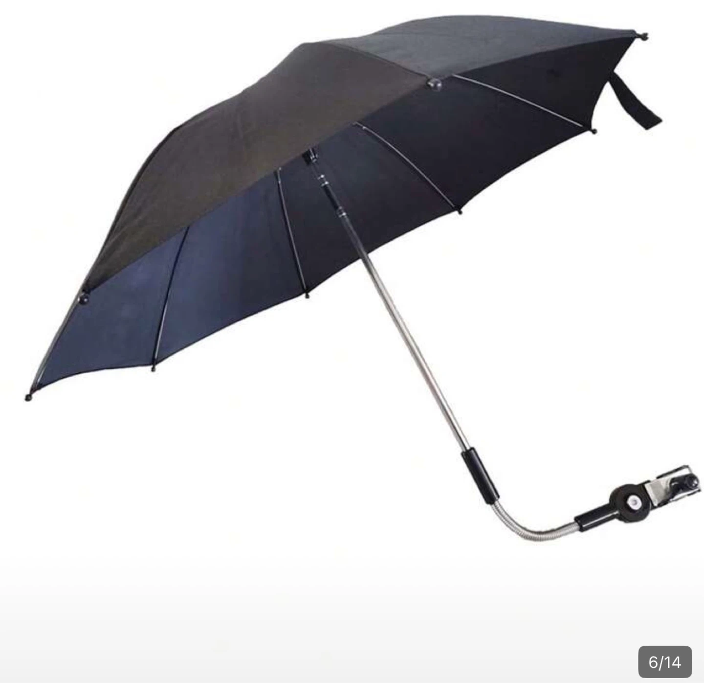 Black Umbrella with Stroller Clip