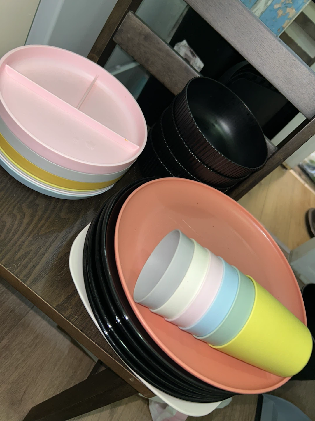 Set of Melamine Plates and Bowls