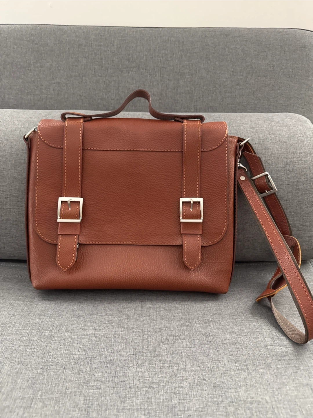Brown Leather Satchel Bag
