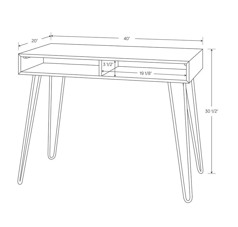 Modern Style Walnut Desk with Open Shelving - photo 4