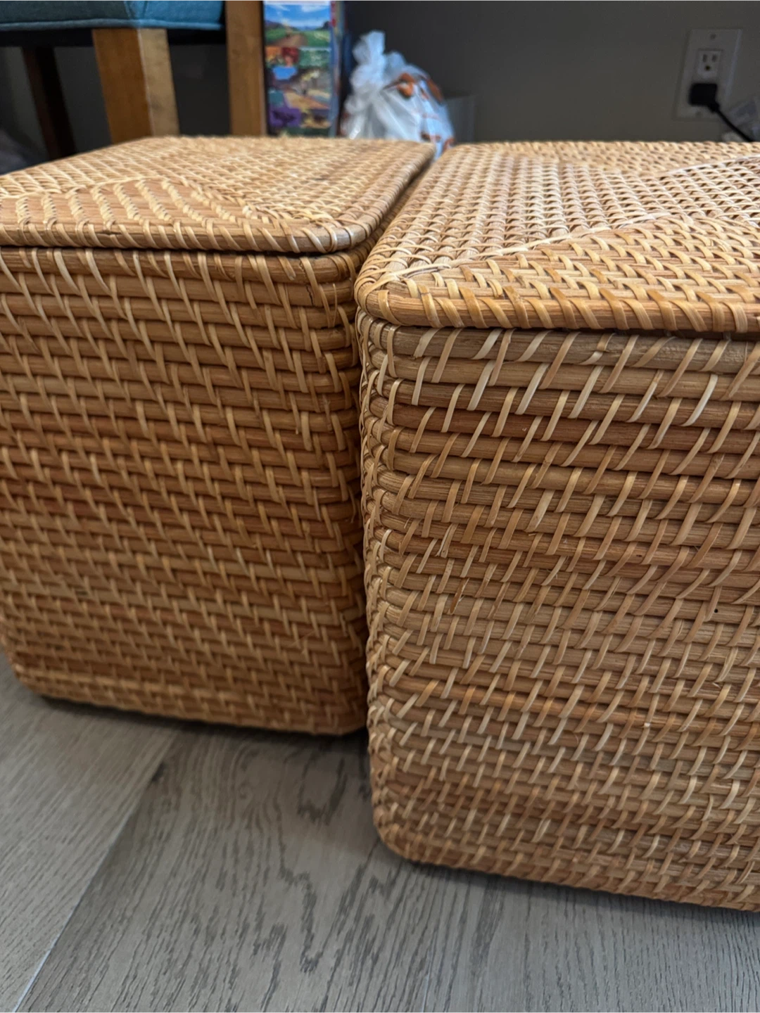 Woven Storage Baskets with Lids