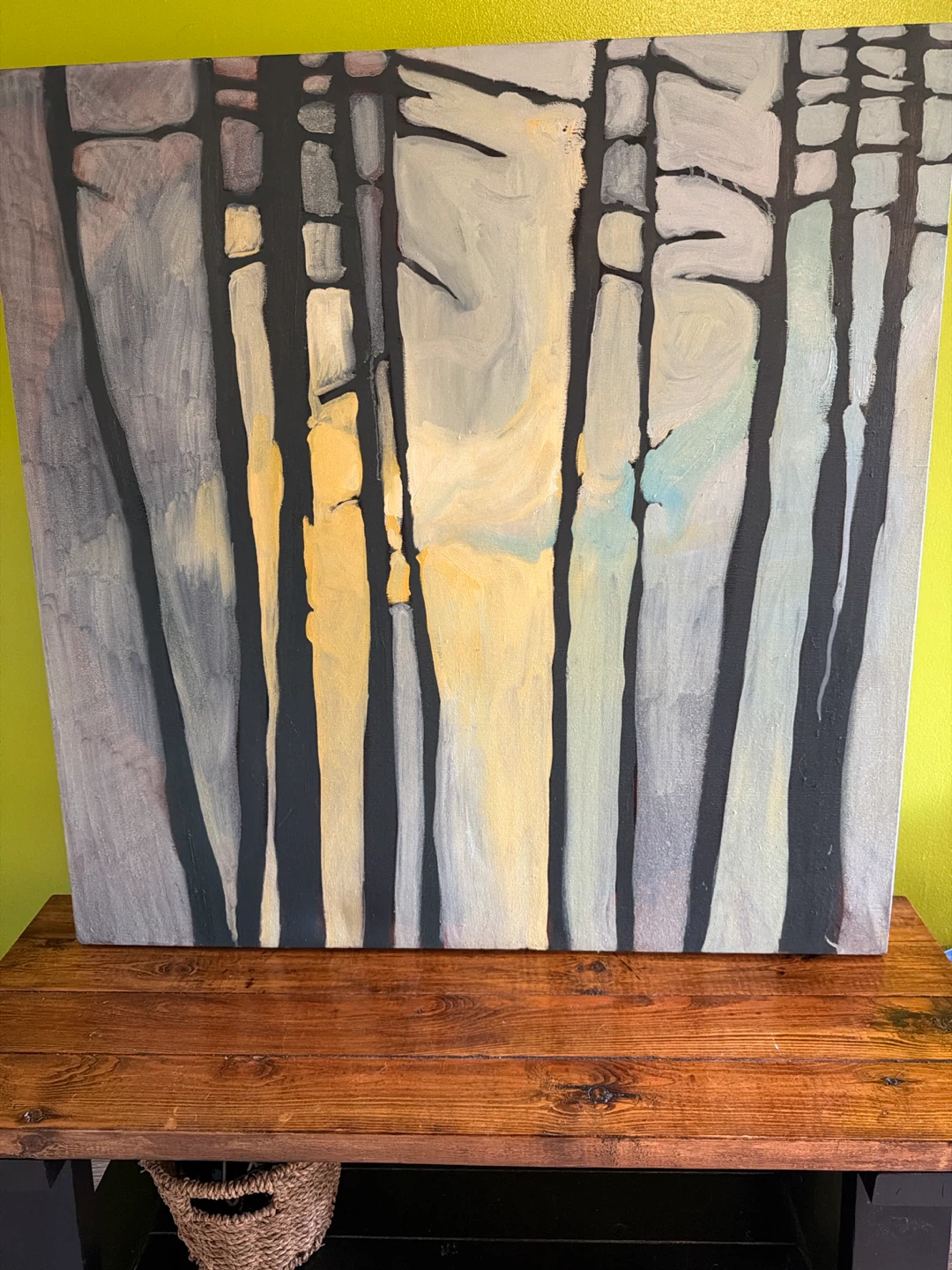 Abstract Forest Landscape Painting