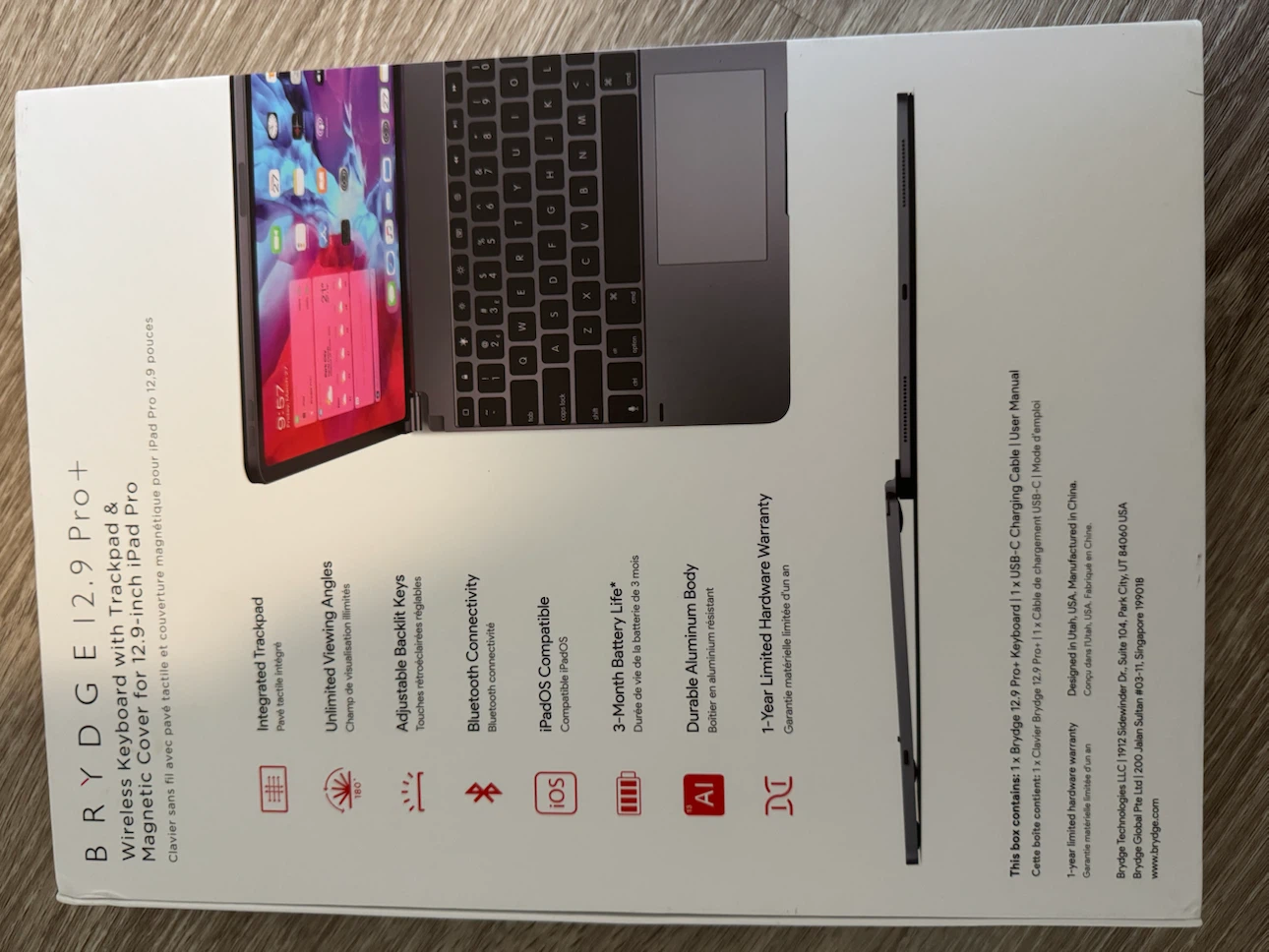 Brydge Wireless Keyboard with Trackpad for 12.9-inch iPad Pro