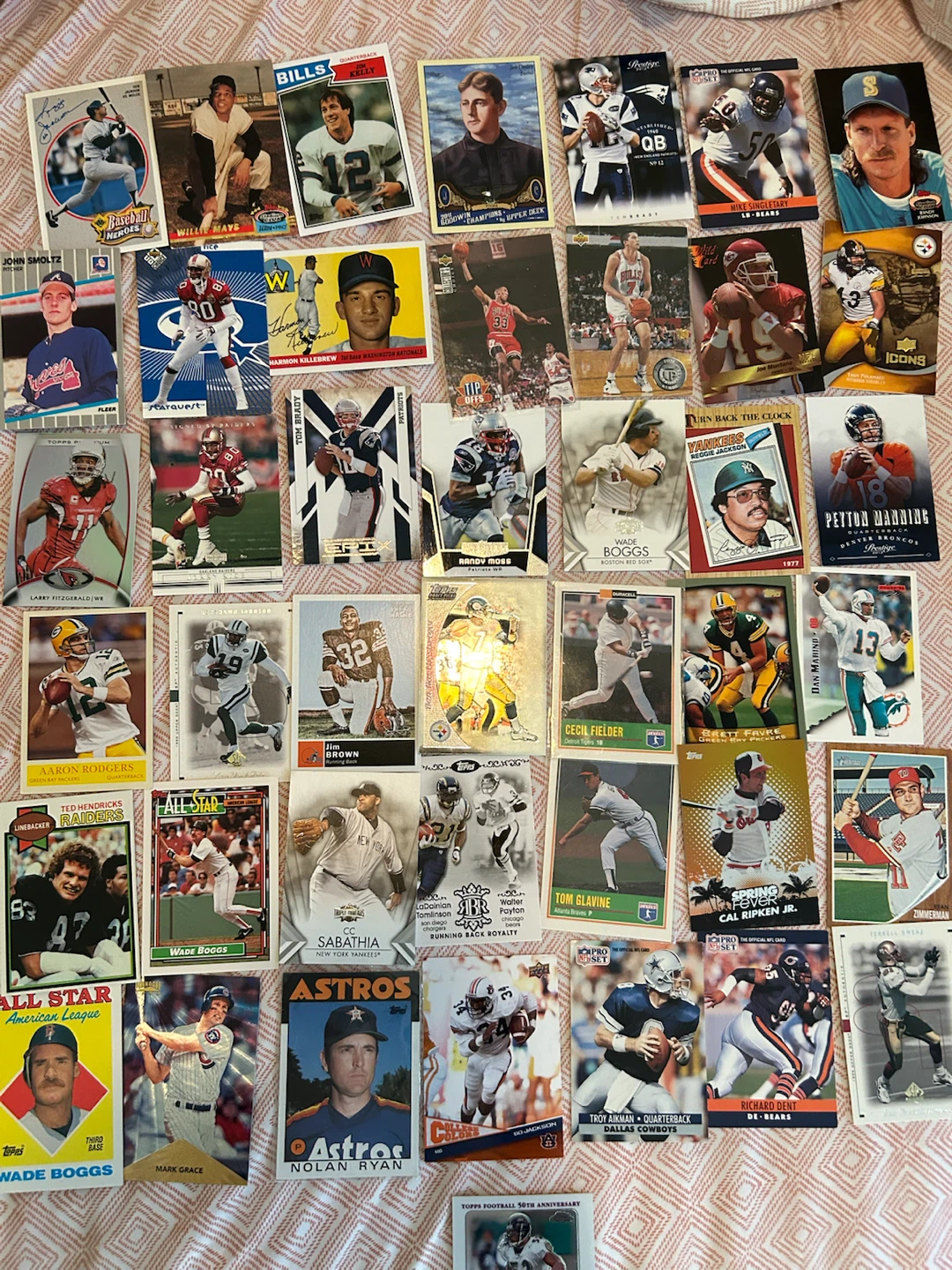 Collection of Football and Baseball Cards