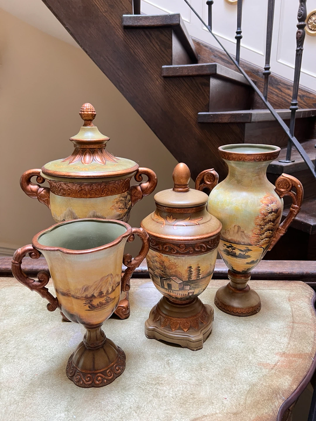 Set of 4 Decorative Vases