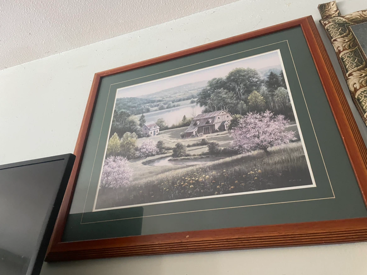 Framed Barn Landscape Print