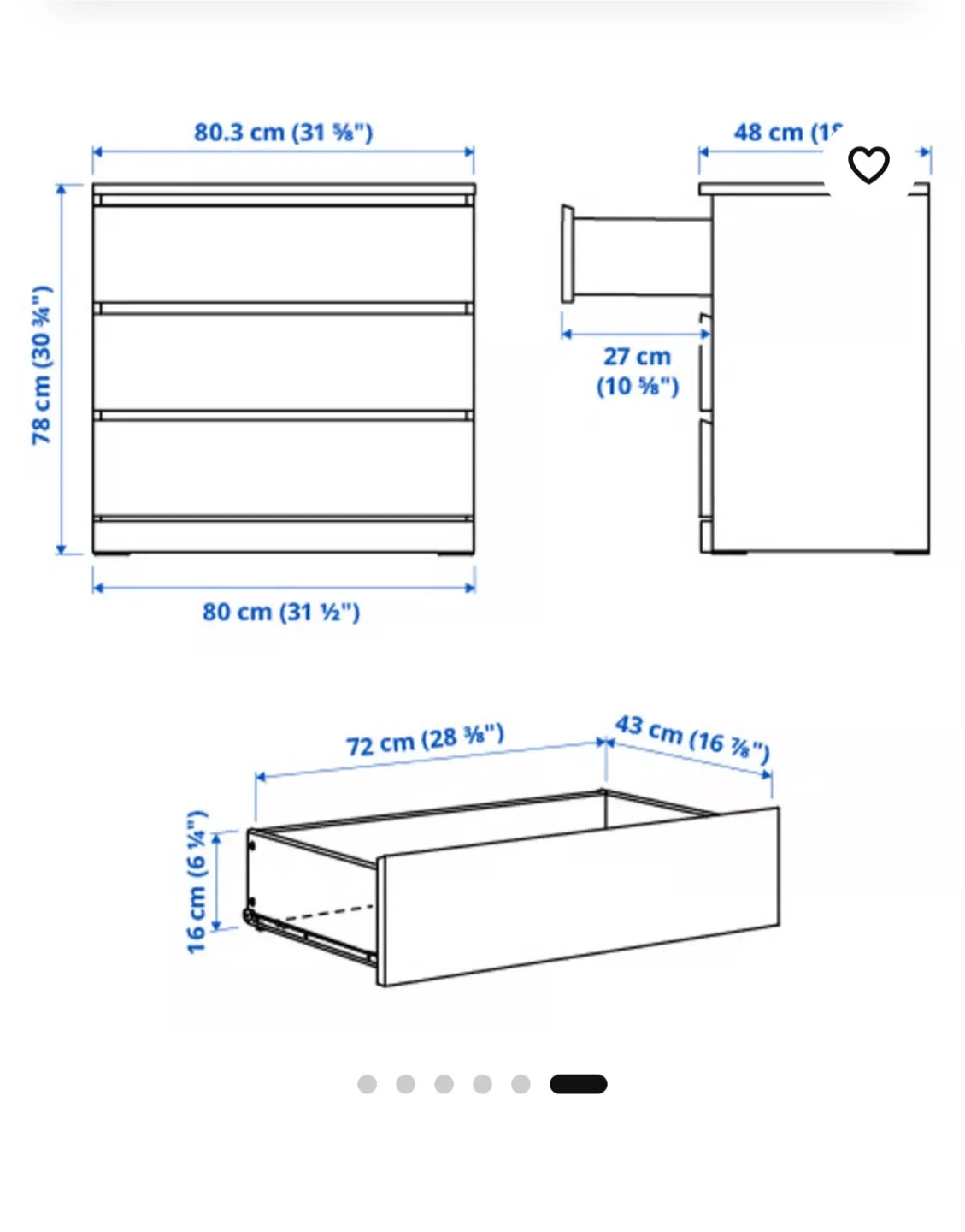 IKEA Malm 3-drawer dresser - photo 4