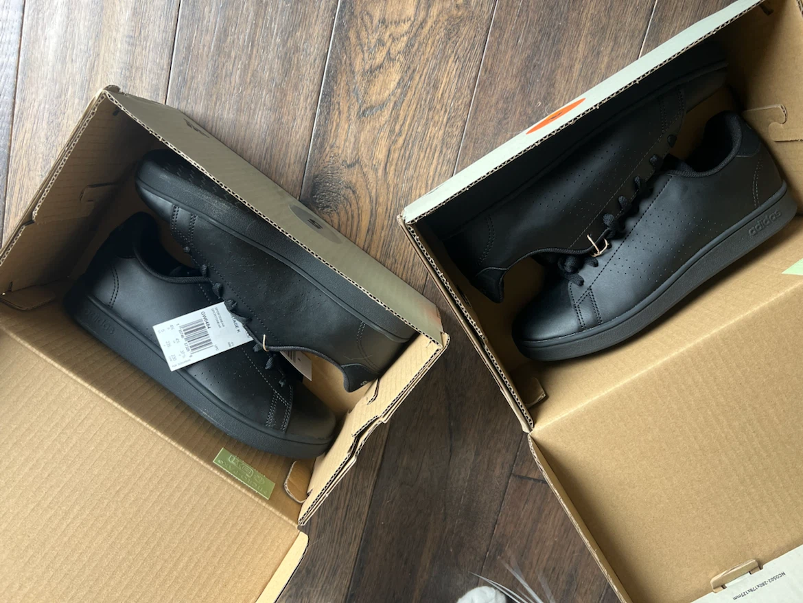 NEW Adidas Kids Black Shoes - photo 2